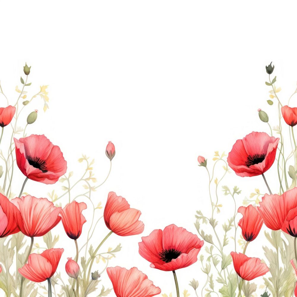 Poppy border backgrounds flower petal.