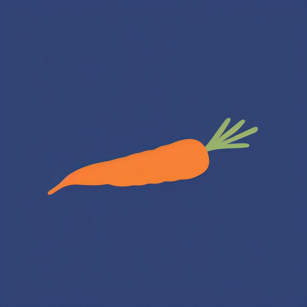 Illustration of a simple carrot vegetable food freshness.
