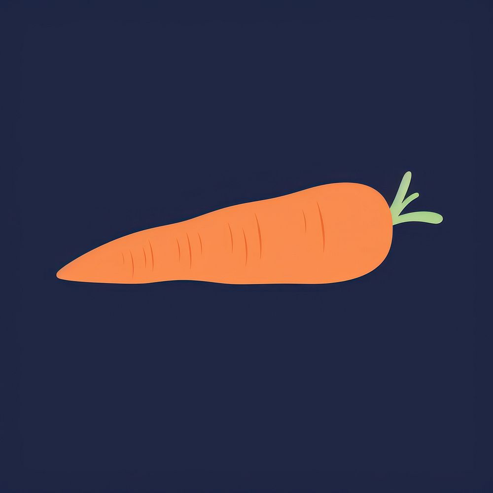 Illustration of a simple carrot vegetable food freshness.