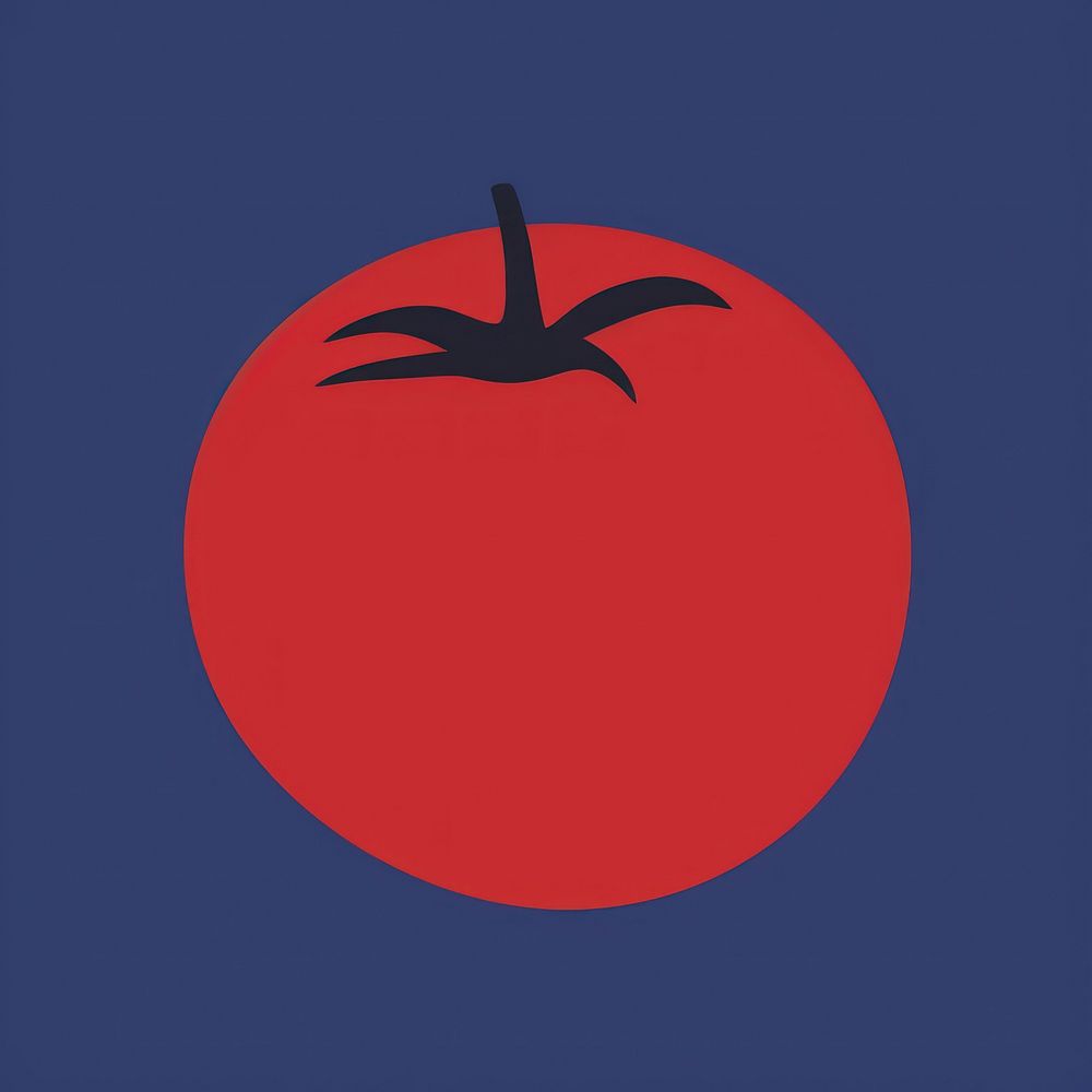 Illustration of a simple tomato blue logo astronomy.