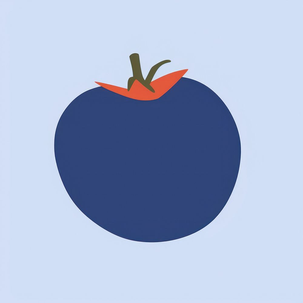 Illustration of a simple tomato apple fruit plant.