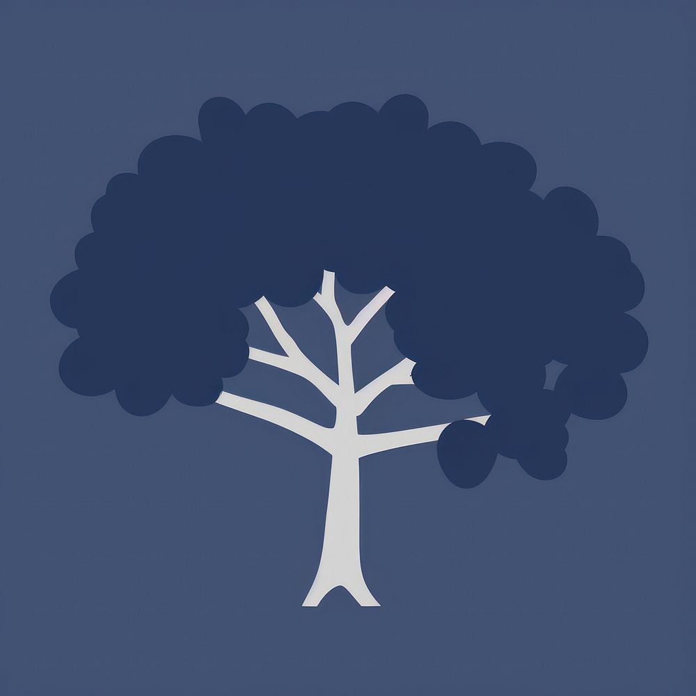 Illustration of a simple tree outdoors symbol blue.