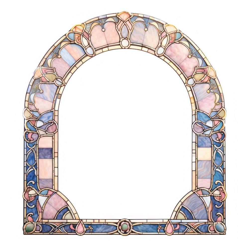 Arch art nouveau architecture mosaic glass.