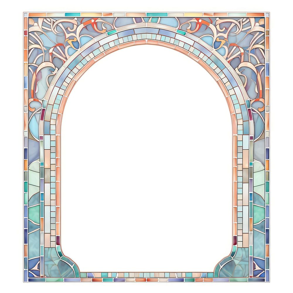 Arch art nouveau architecture backgrounds mosaic.