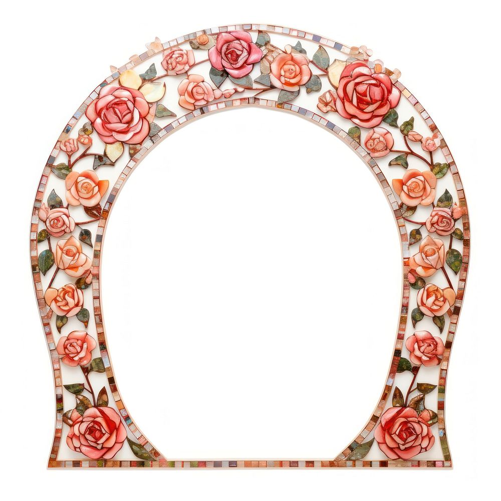 Arch decorative with rose art architecture pattern.