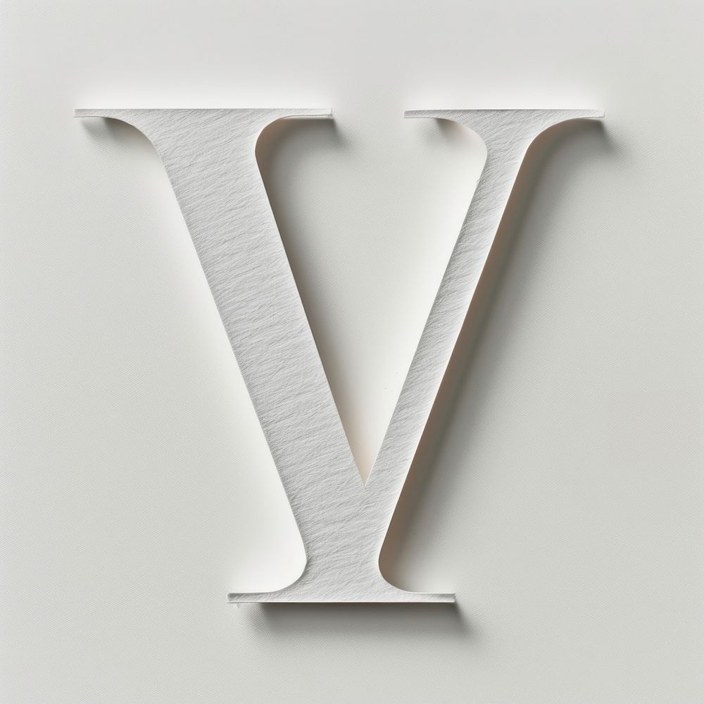 Letter V font number white text.