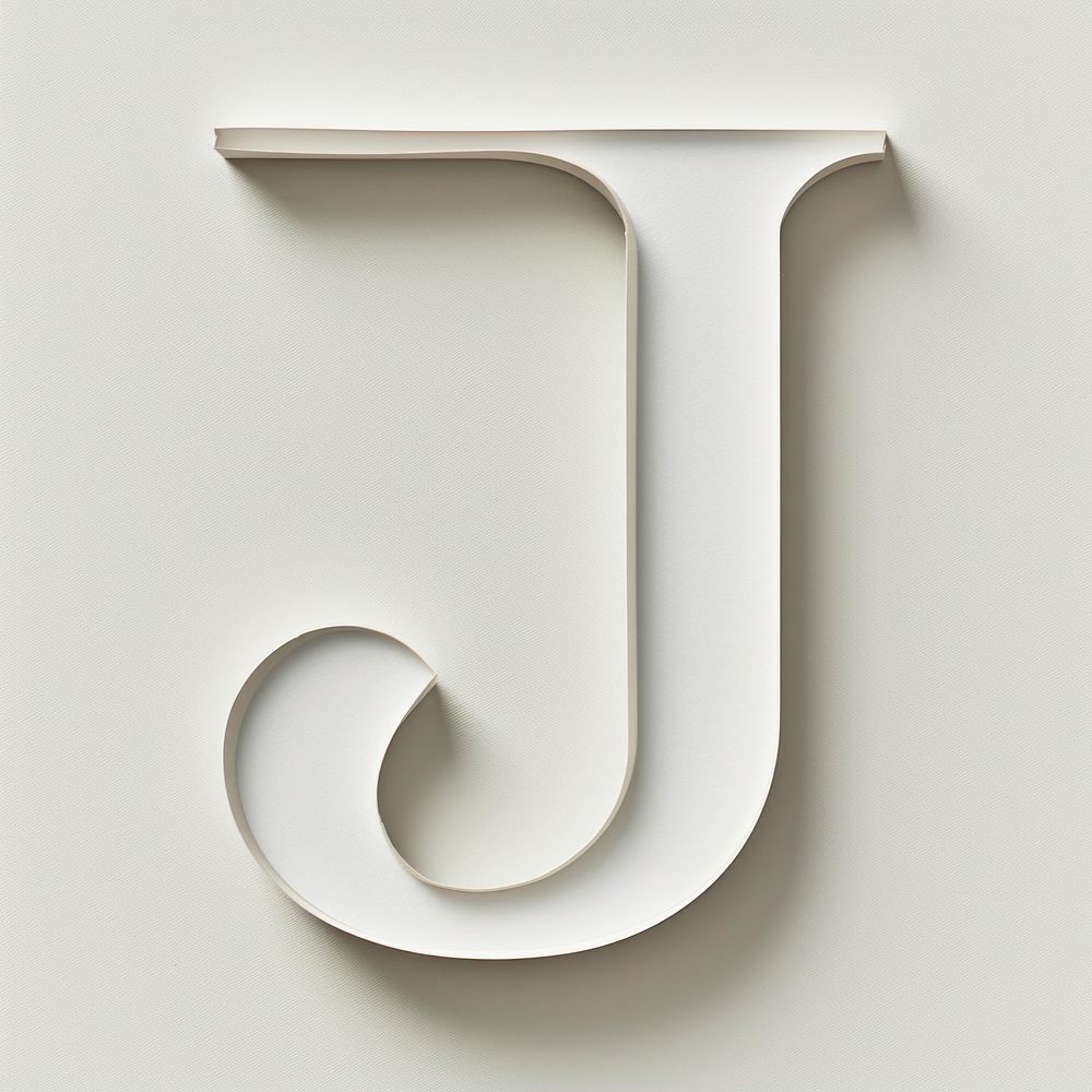Letter J font white text white background.