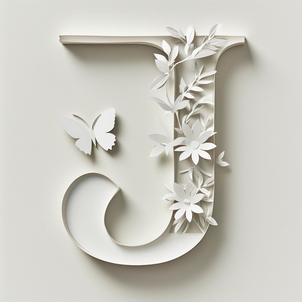 Letter J font white creativity chandelier.