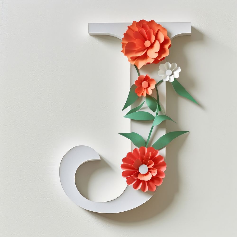 Letter J font flower creativity chandelier.
