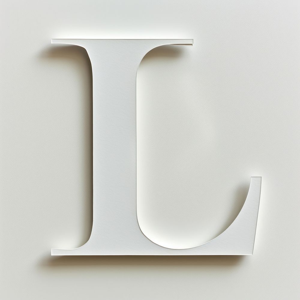 Letter L font white text white background.