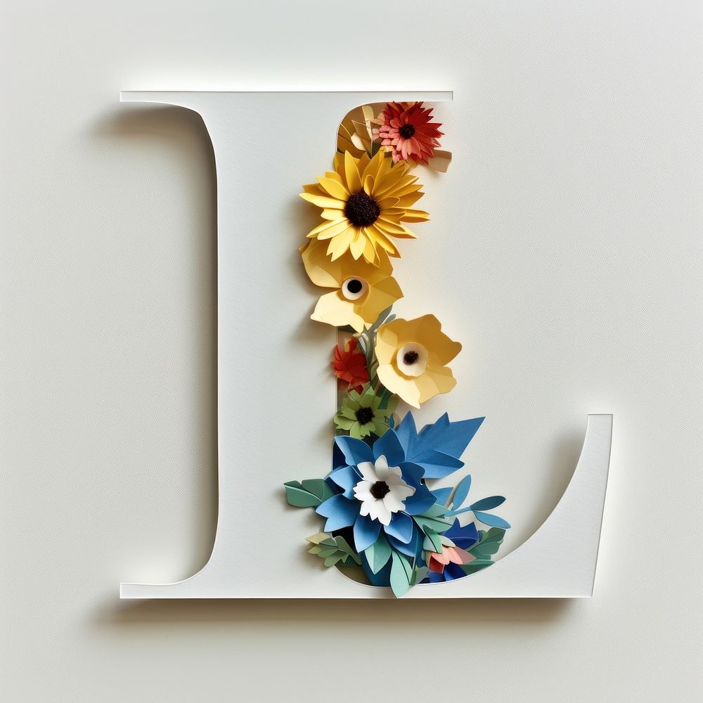 Letter L font flower plant text.