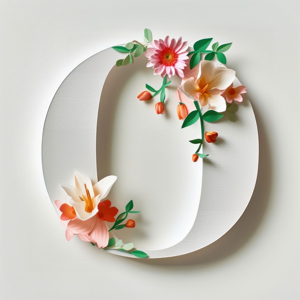 Letter O font flower plant petal.
