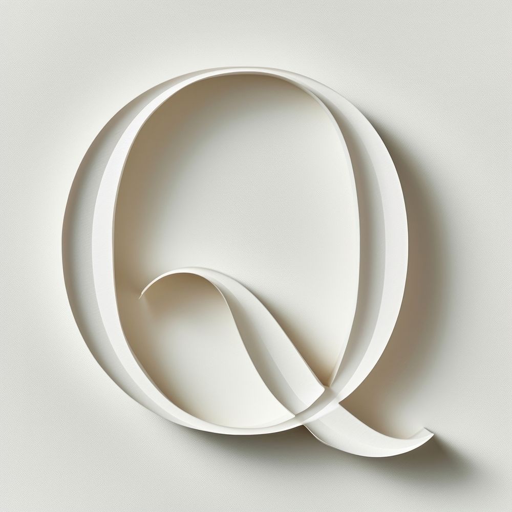 Letter Q font white art simplicity.
