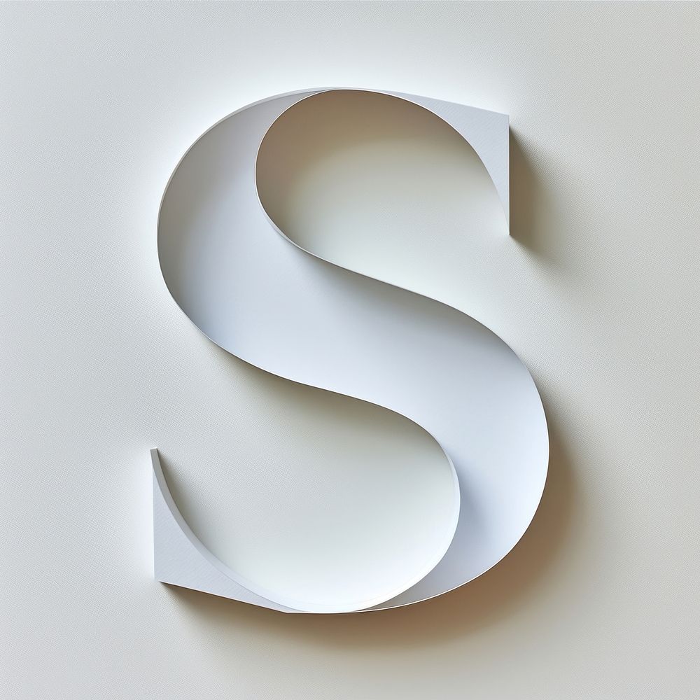 Letter S font number white simplicity.