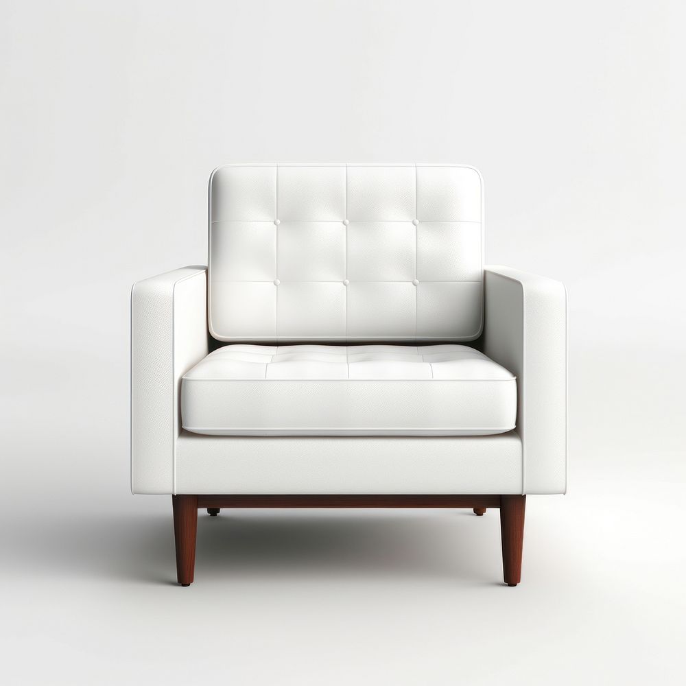 Photo of minimal modern chair furniture armchair white.