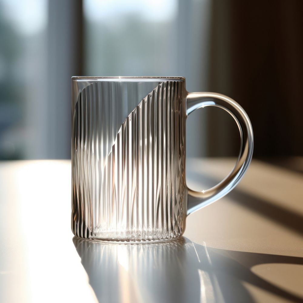 Borosilicate glass mug coffee drink cup.