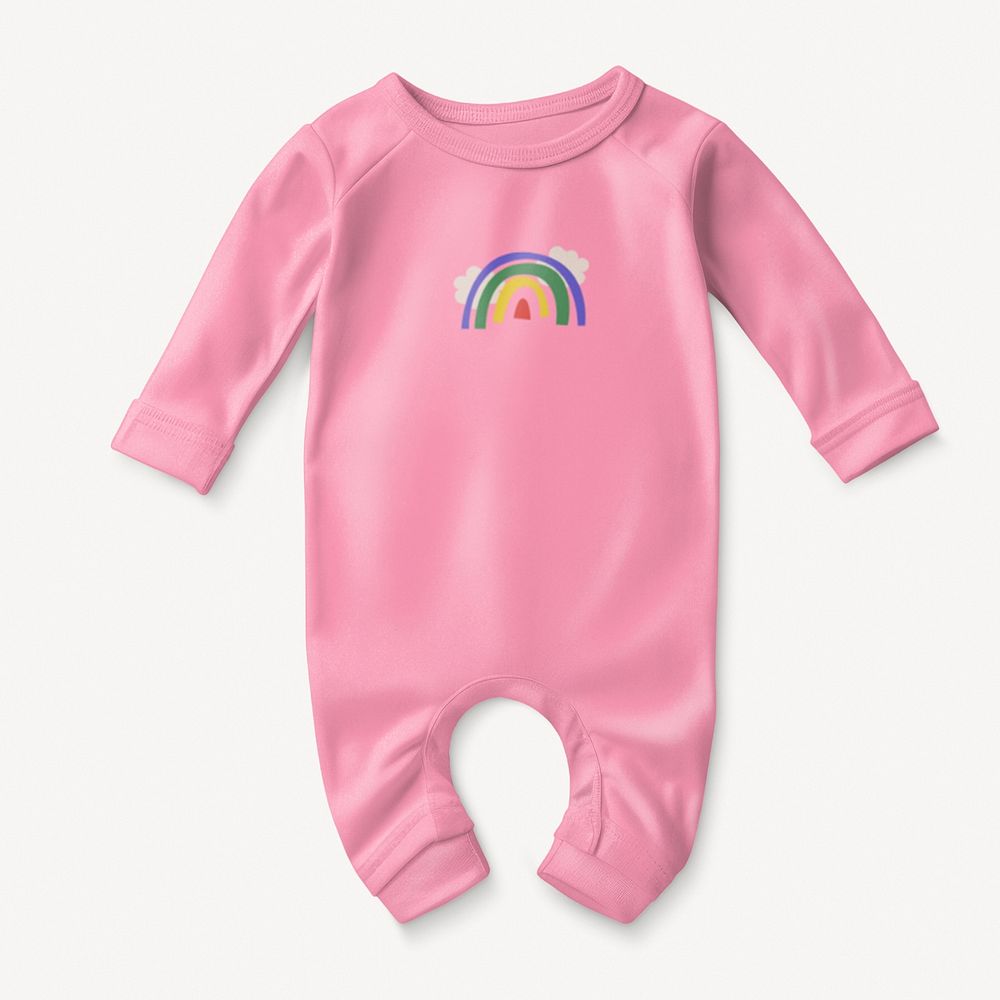 Baby pyjamas mockup, kids clothing psd