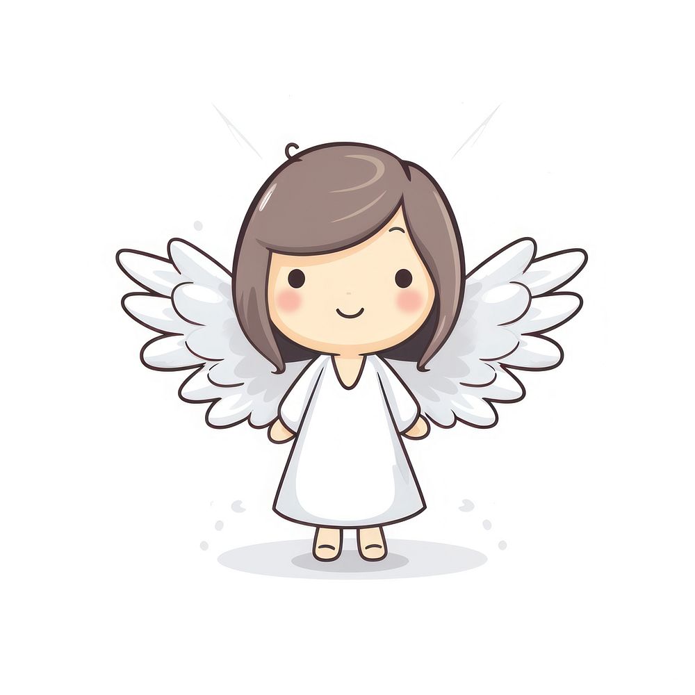 Cute little angel cartoon representation creativity.
