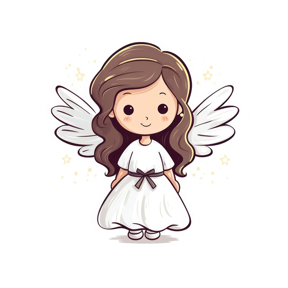 Cute little angel cartoon drawing representation.