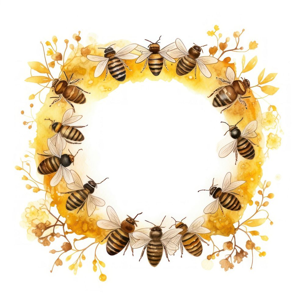 Bee honey comb border animal | Premium Photo Illustration - rawpixel