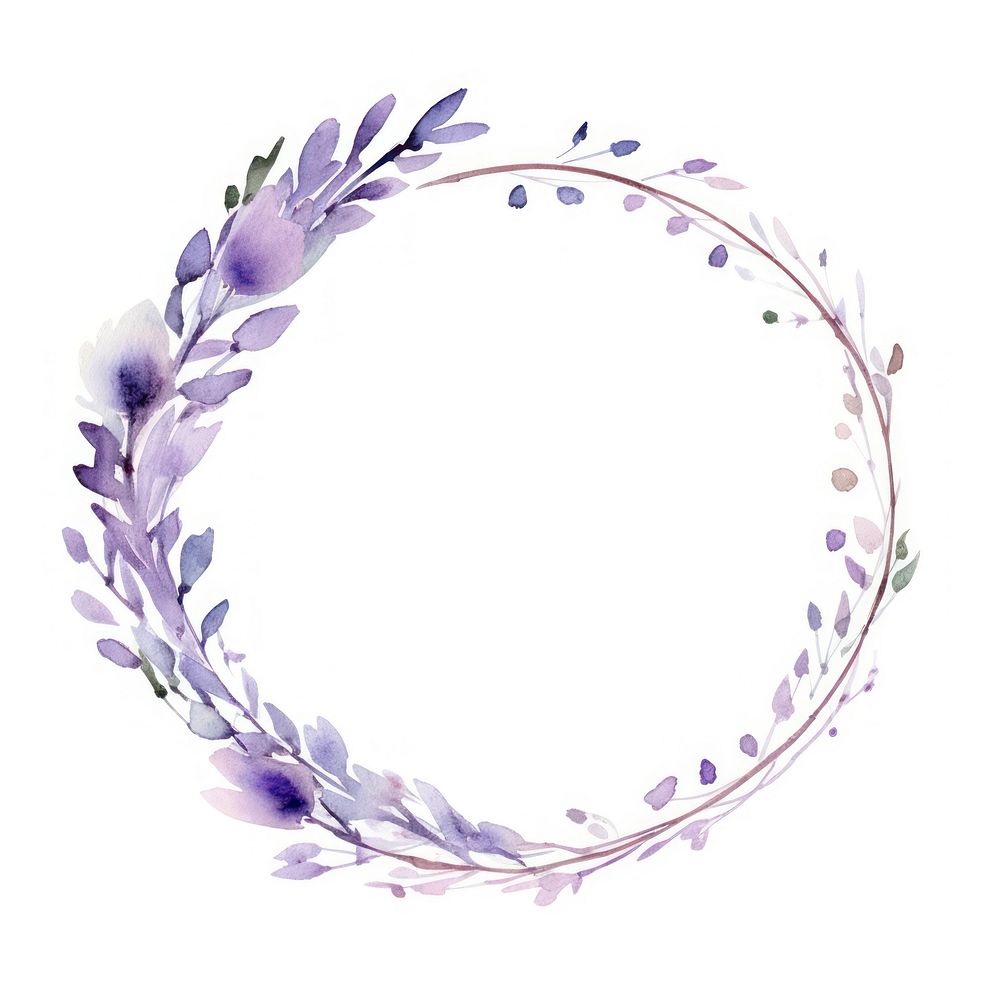 Lavender cercle border pattern flower purple.