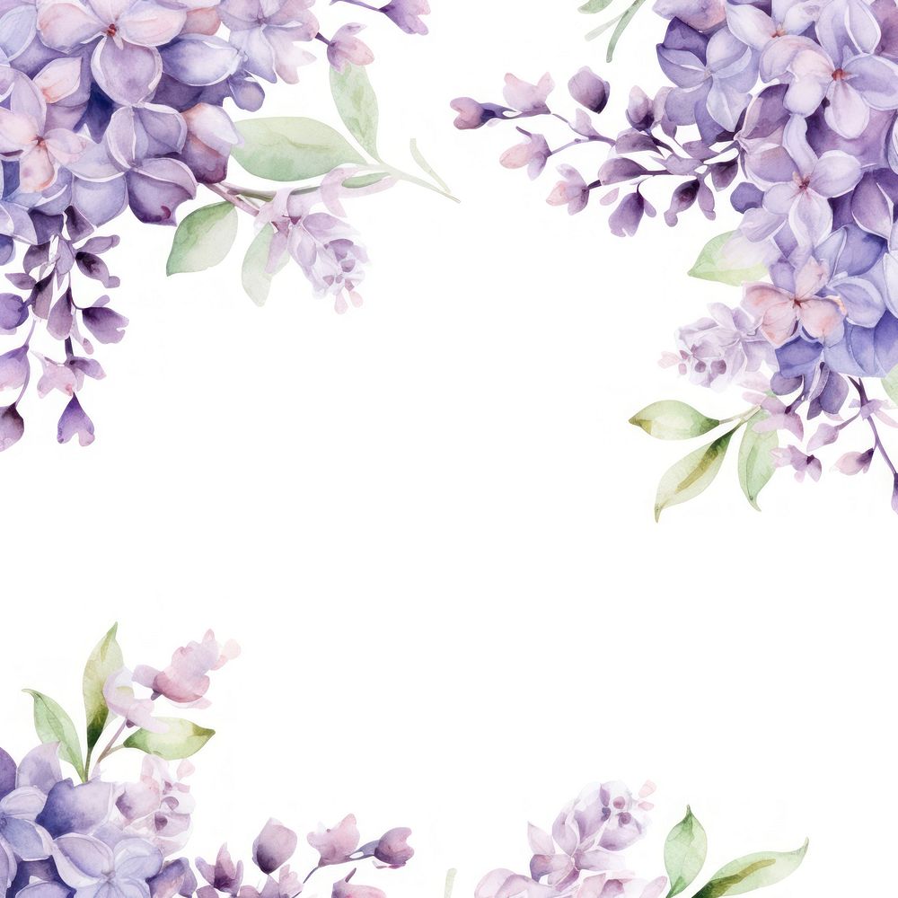 Lilac border backgrounds blossom flower.