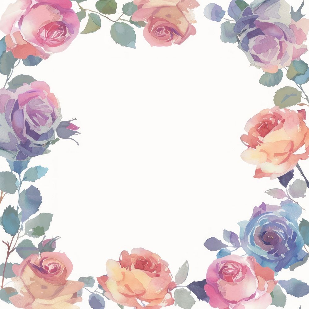 Rose border backgrounds pattern flower.