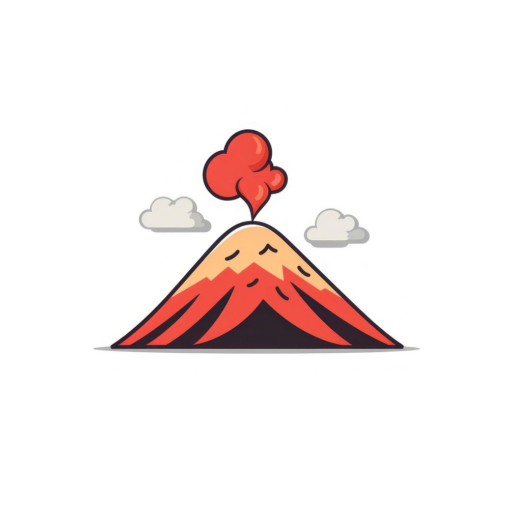 Volcano icon mountain outdoors stratovolcano.