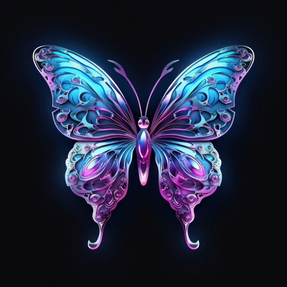 Butterfly pattern purple light.