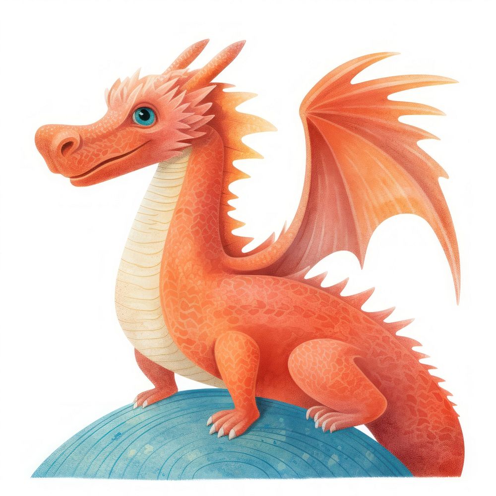Dragon animal red representation.