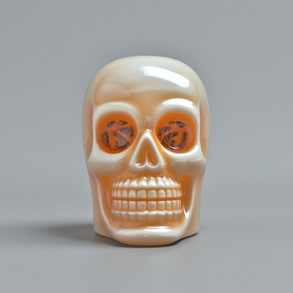 Funny toy skull face anthropomorphic representation.