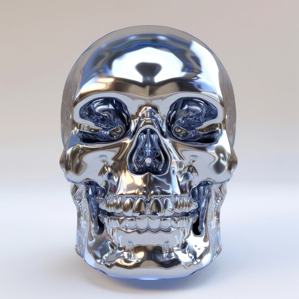 Funny plastic skull jewelry silver accessories.