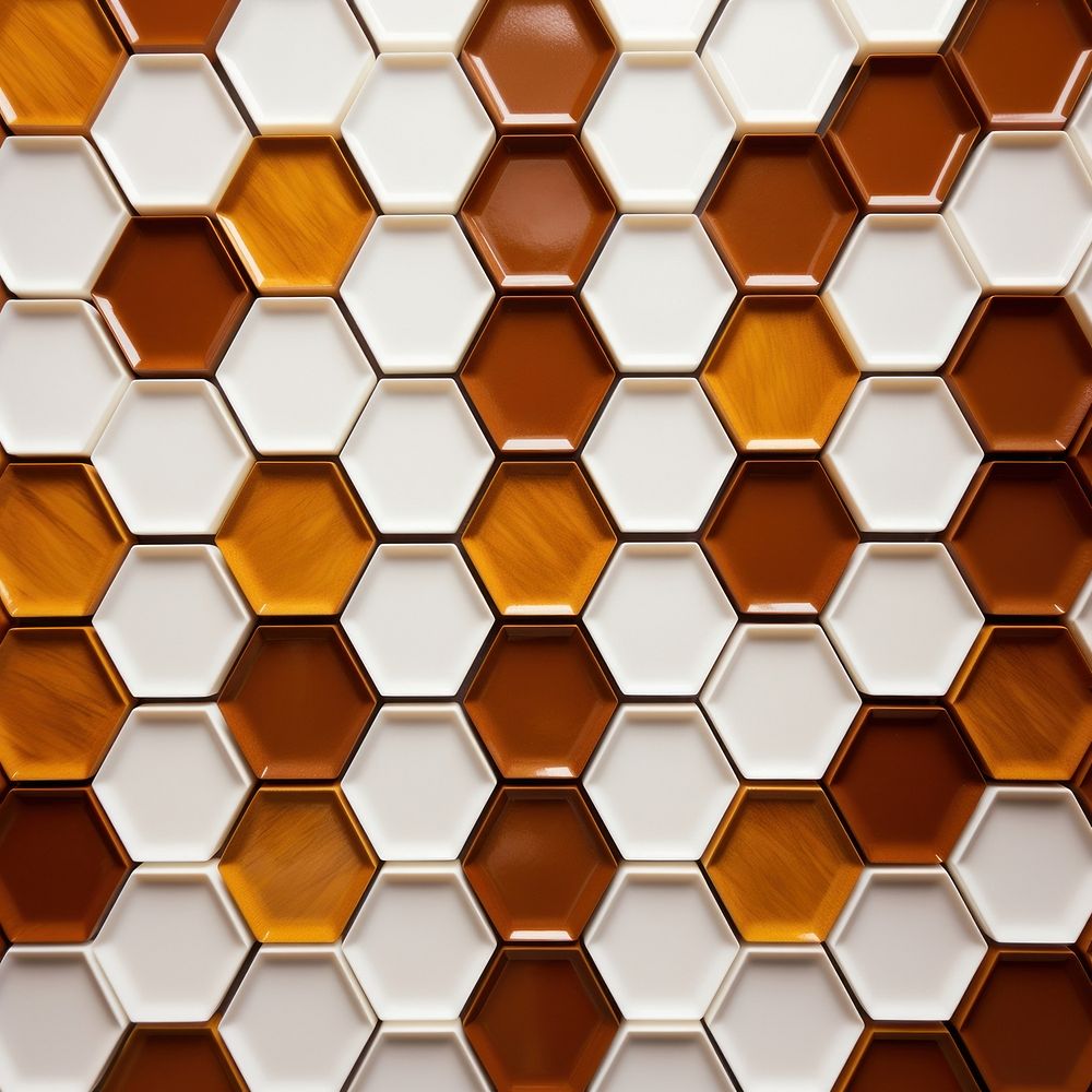 Tiles of brown pattern backgrounds honeycomb repetition.