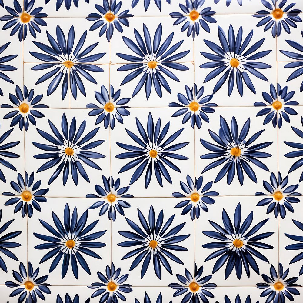 Tiles of flower pattern backgrounds art architecture.