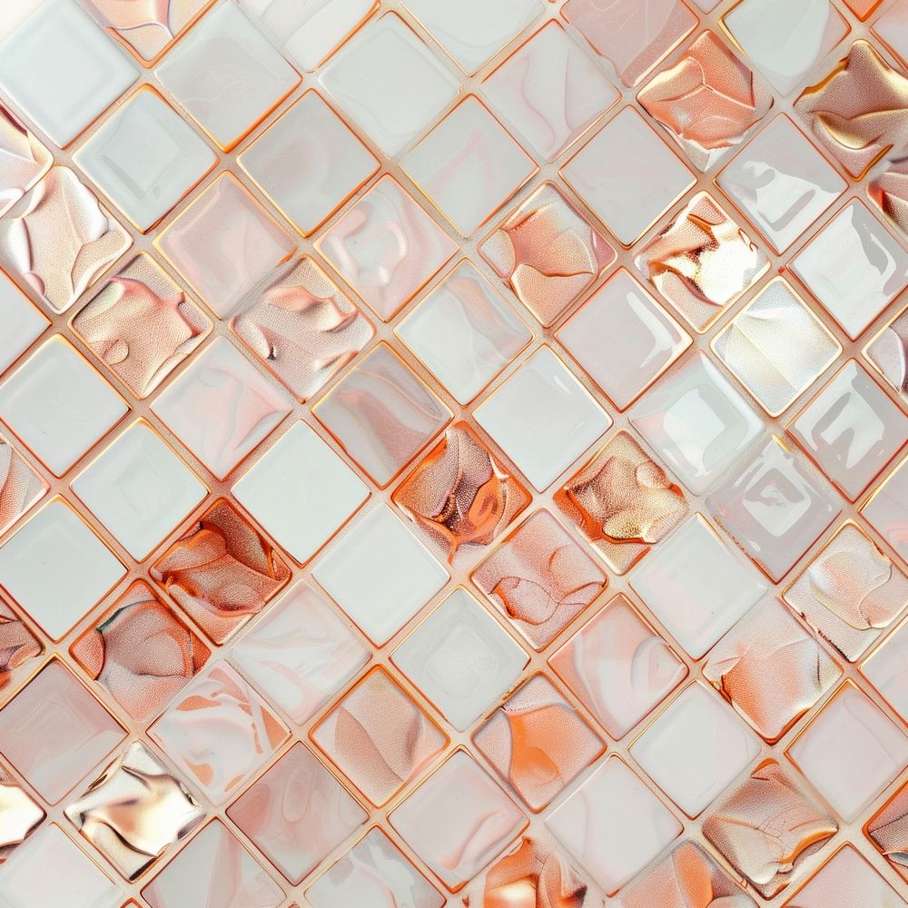 Tiles rose gold pattern backgrounds repetition aluminium.