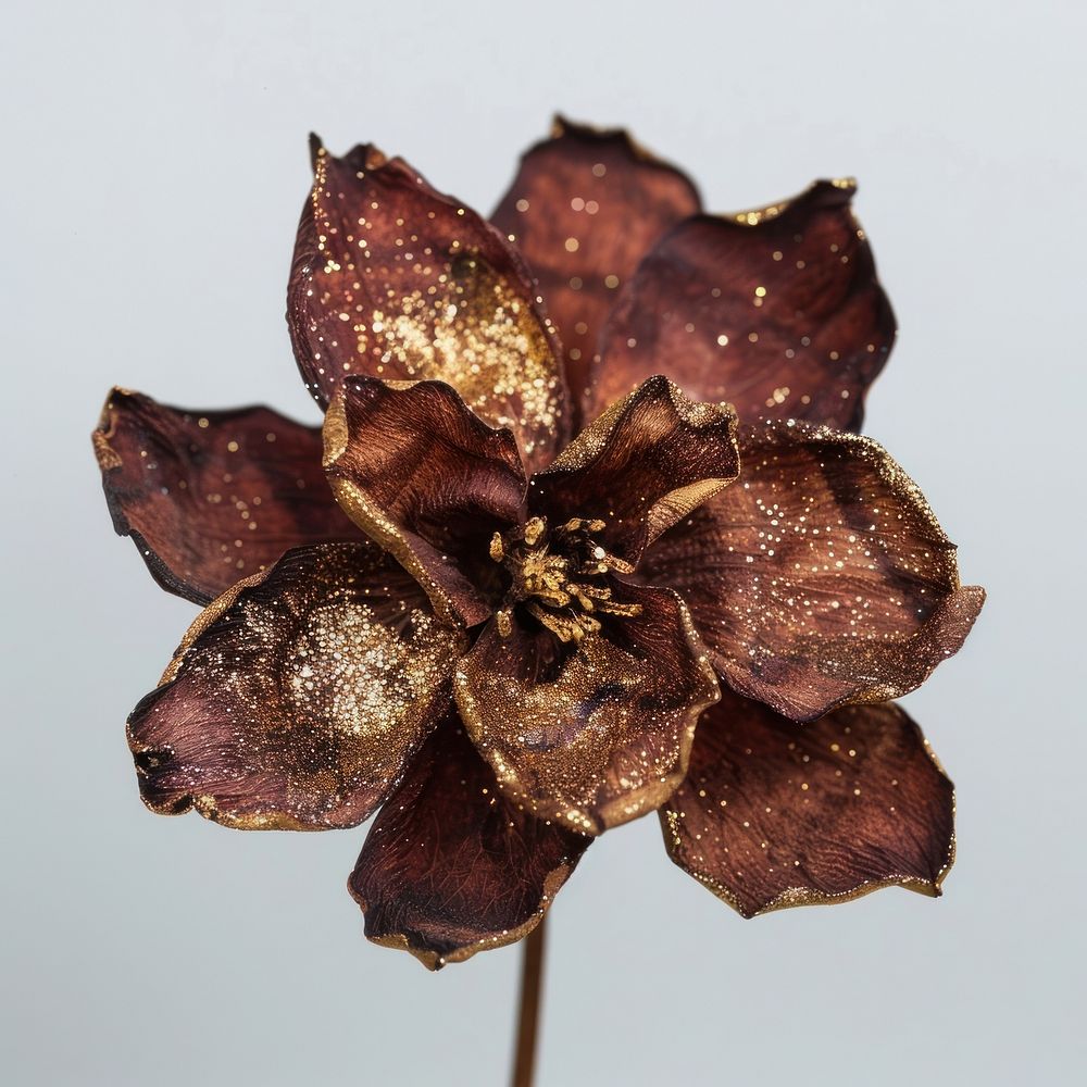 Brown dried flower petal plant inflorescence.