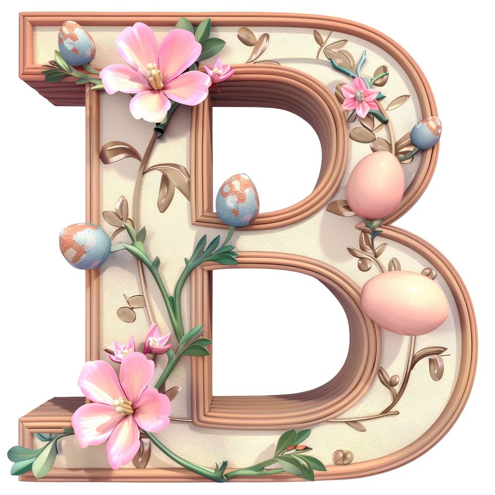 Easter letter B text chandelier pattern.