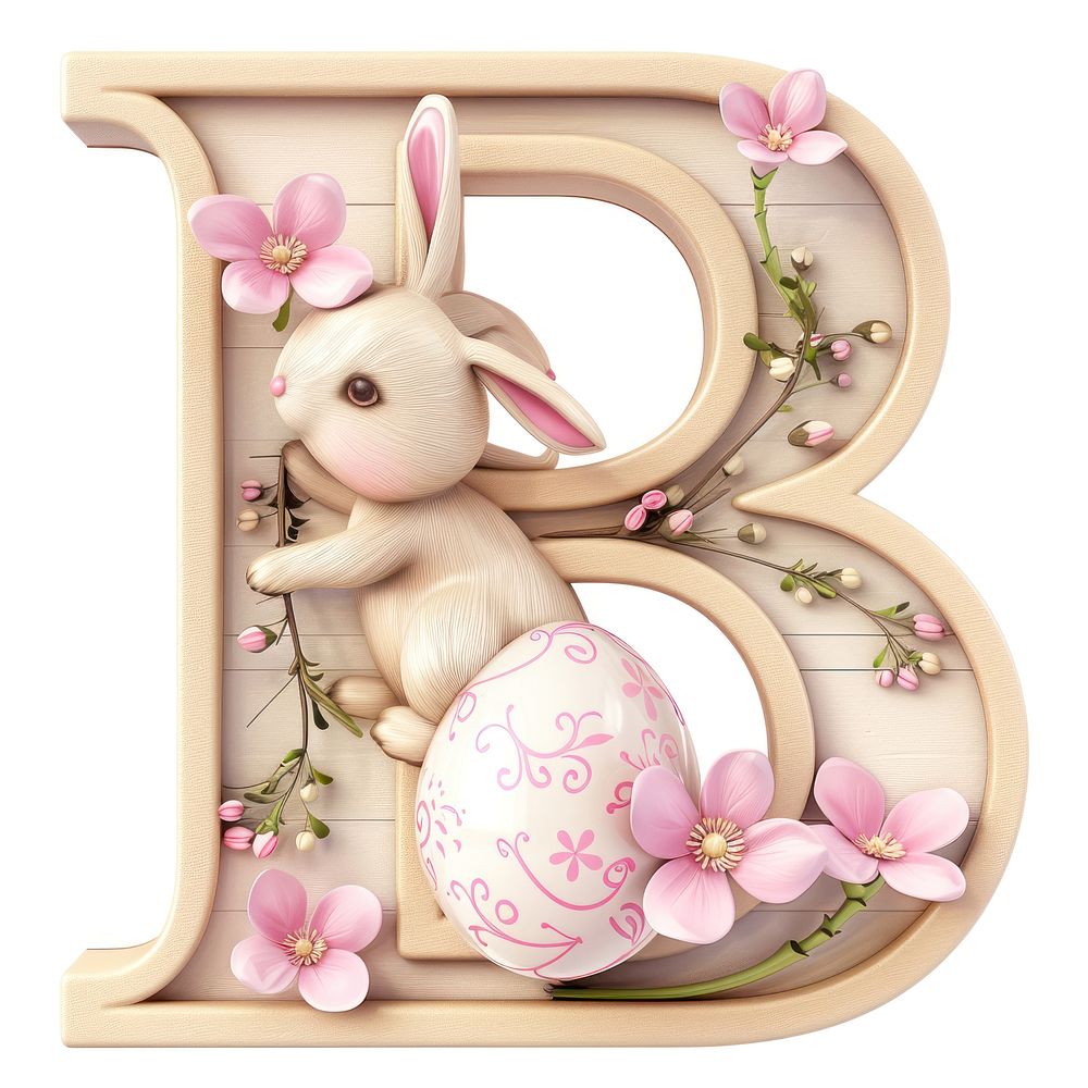 Easter letter B easter egg representation.