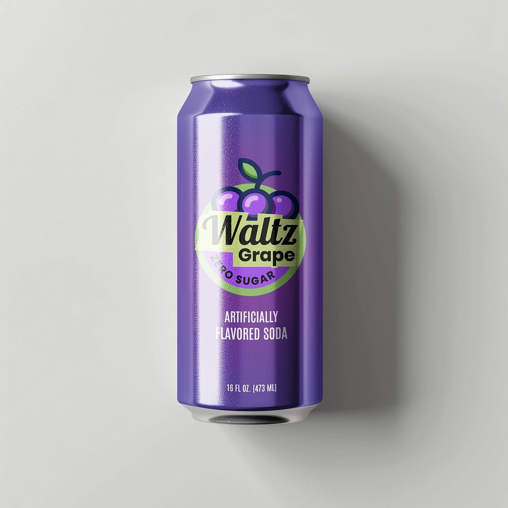 Grape soda can