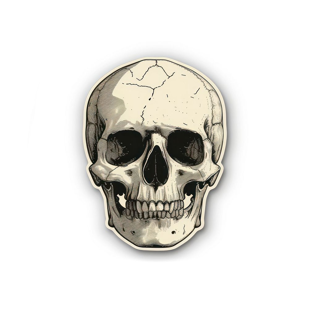 Ai sticker skull anthropology accessories accessory.