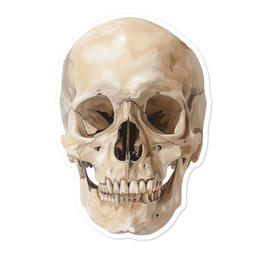 Ai sticker skull anthropology anatomy spooky.