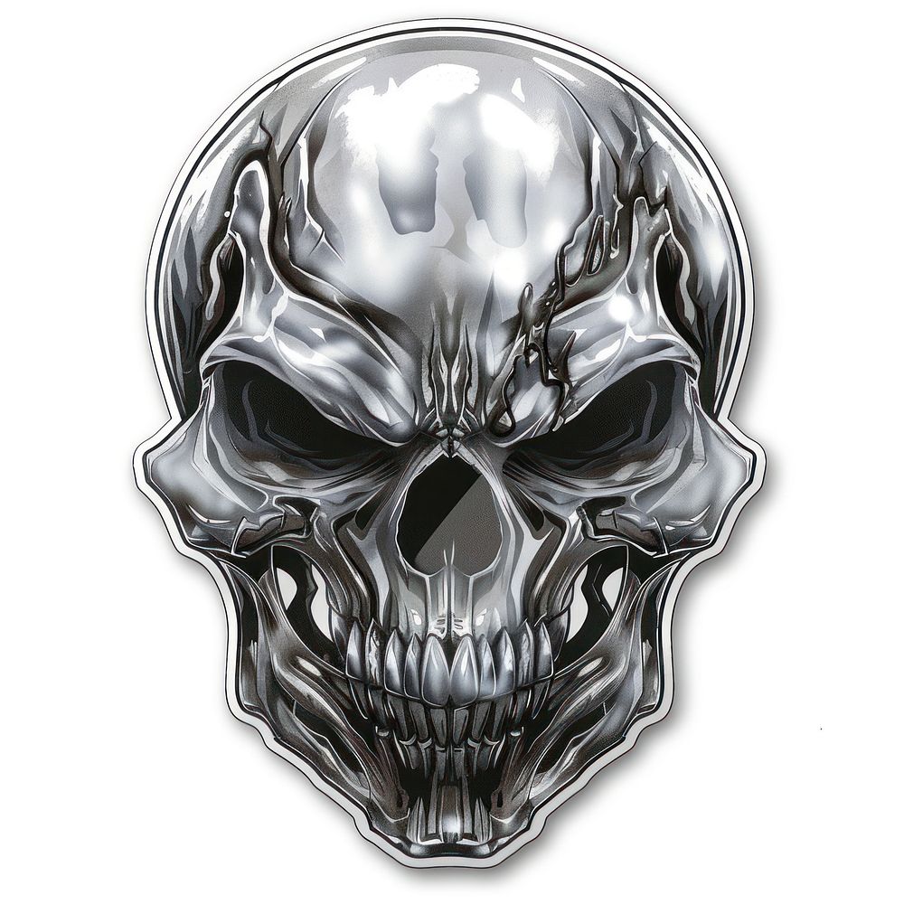 Metal music sticker skull accessories creativity accessory.