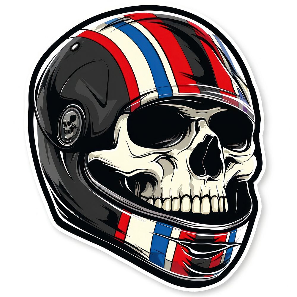 Speed sticker skull helmet headgear headwear.