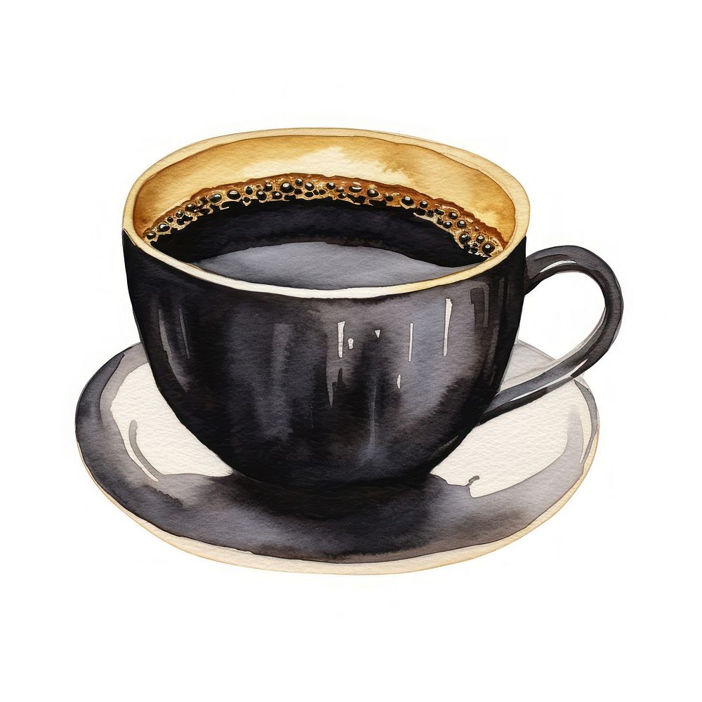 Black color coffee saucer drink cup.