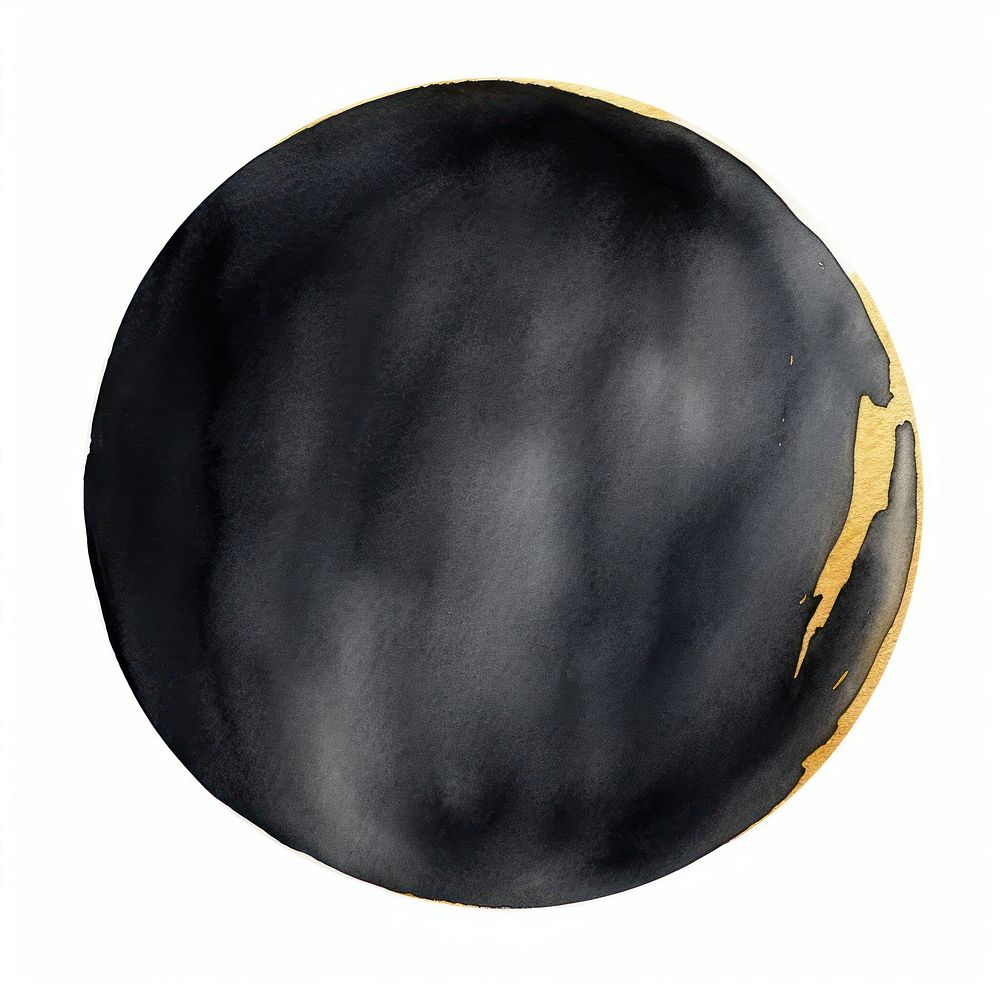 Black color cute circle white background astronomy dishware.