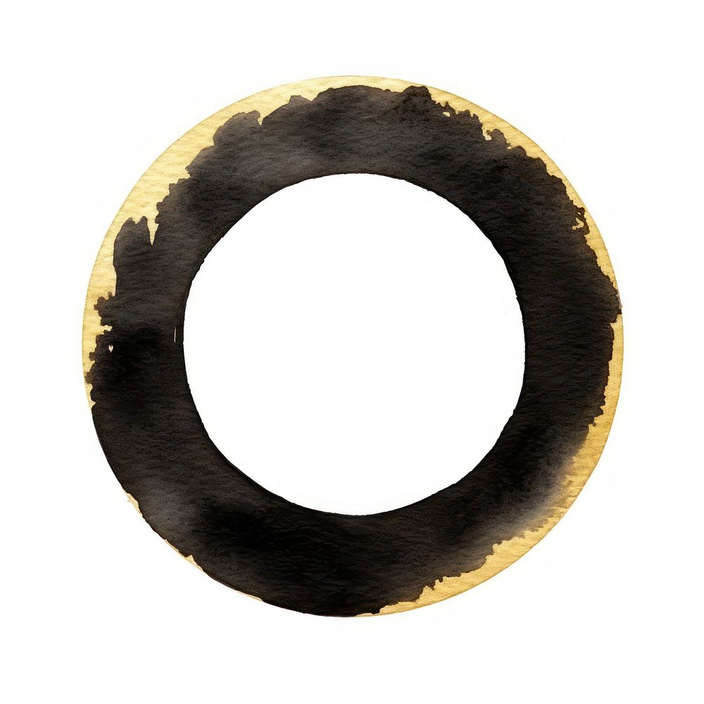 Black color cute circle gold white background porthole.