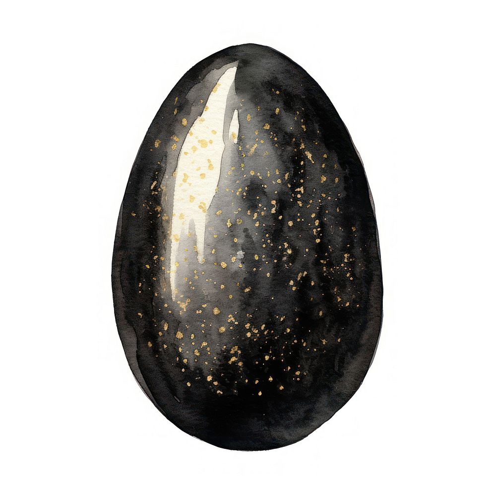 Black color easter egg white background clothing jewelry.