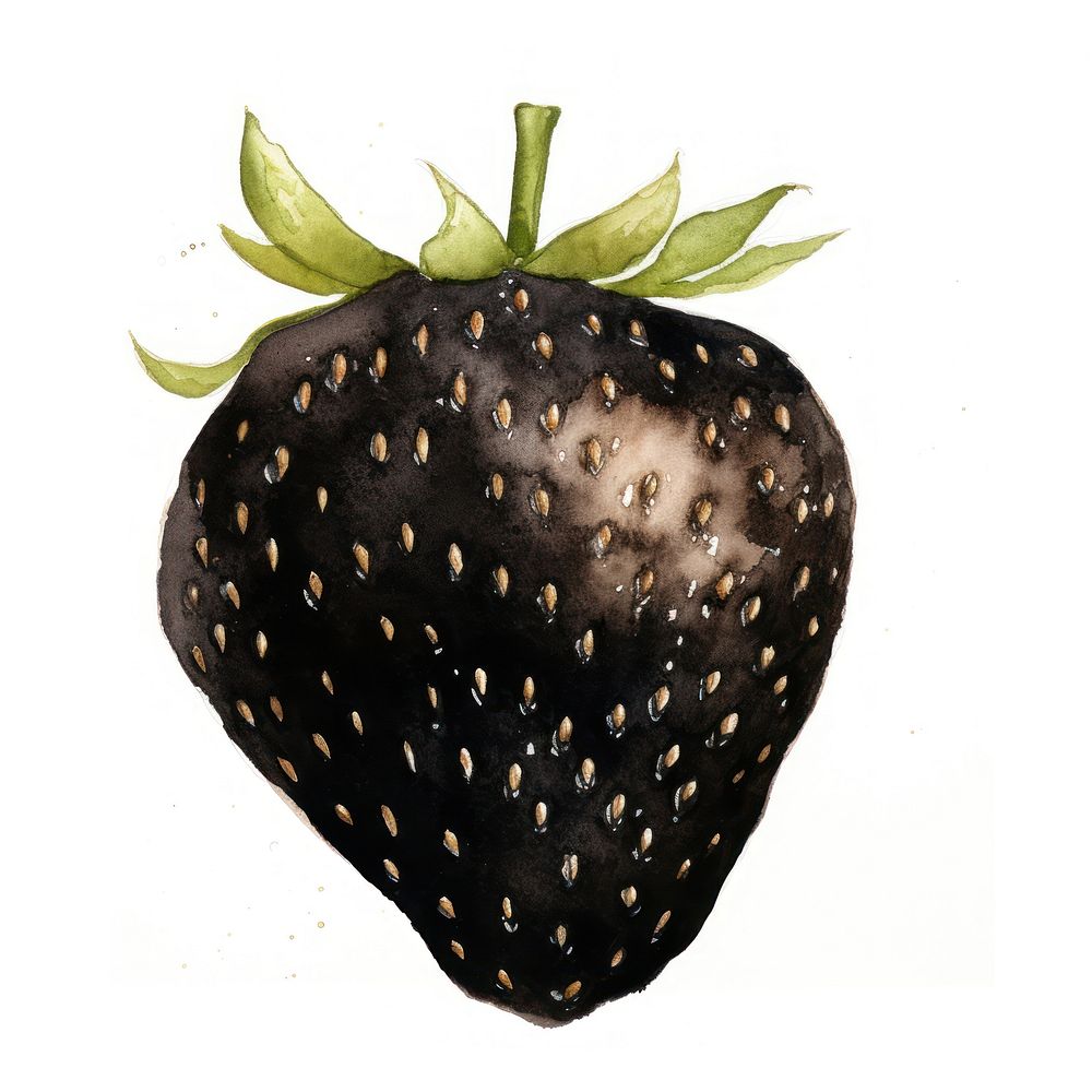 Black color strawberry fruit plant food.