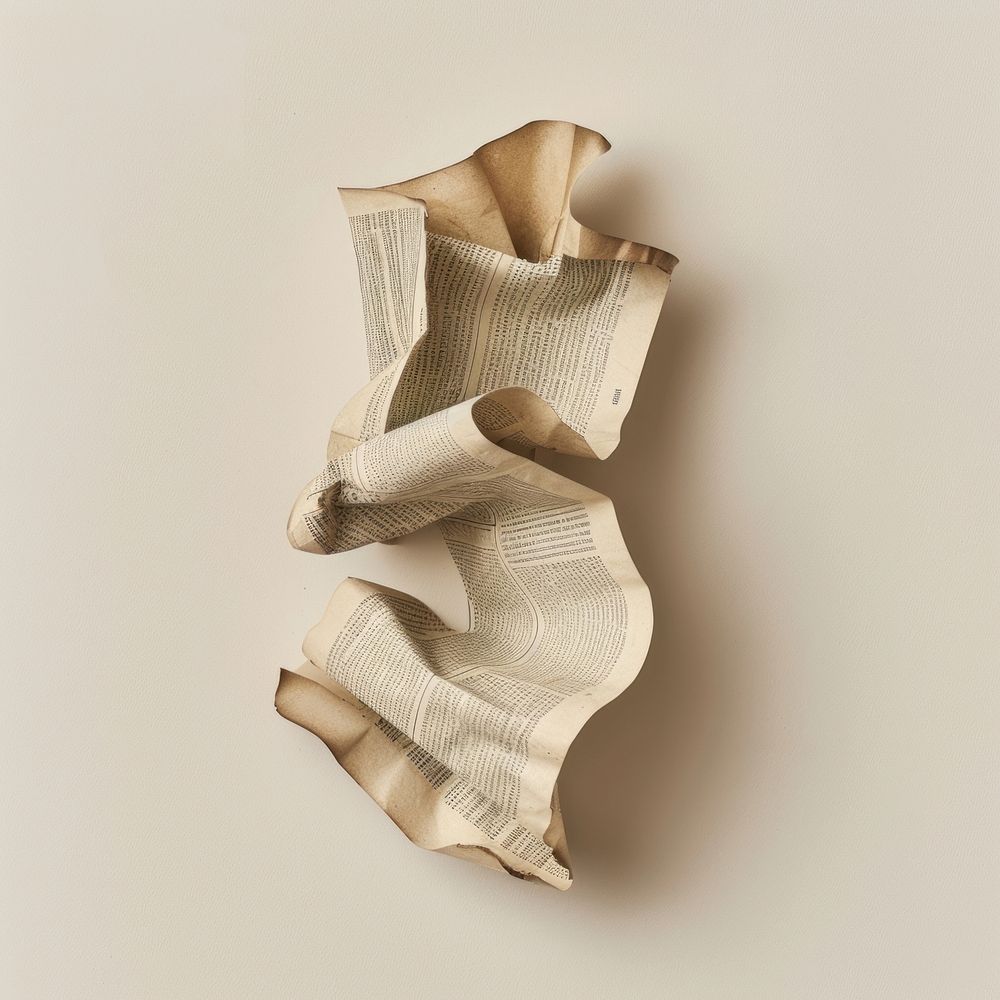 Ephemera paper freeform shape craft wood art.