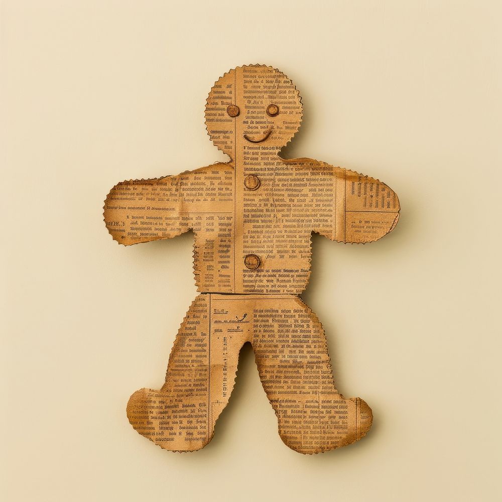 Ephemera paper ginger bread gingerbread cookie craft.